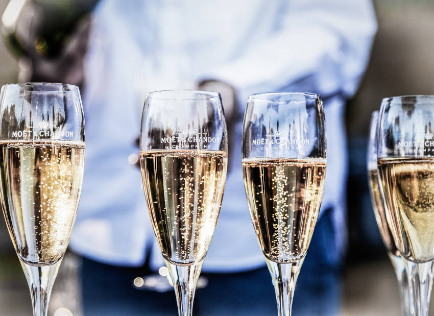 Champagne being poured for a corporate function