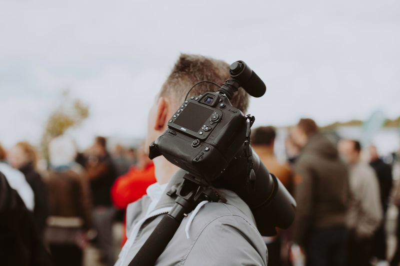 Filming a wedding video